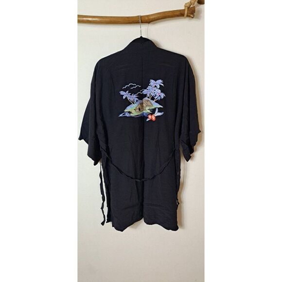 Levi's Kimono Women's Black Embroidered Jacket Top Size M/L‎ - Picture 6 of 11